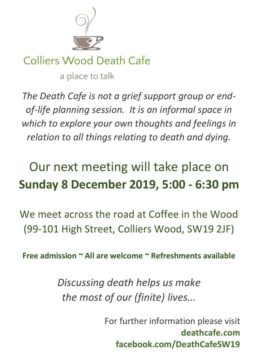 Colliers Wood Death Cafe - Dec 2019