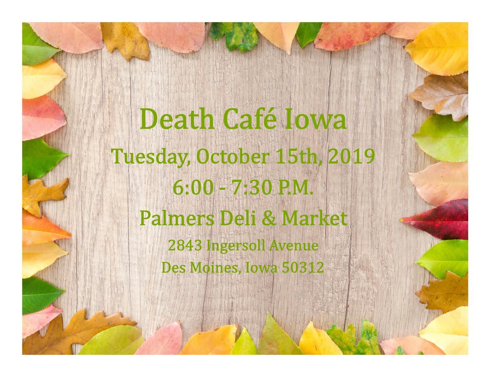 October Death Cafe Iowa